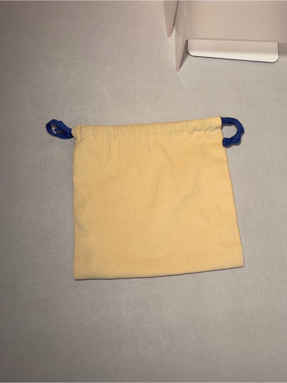 Tan Louis Vuitton Dust Bag with Blue Drawstring Closure - Picture 2 of 2